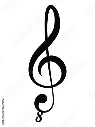 Black music symbol of octave clef