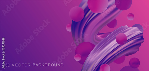 3d vector background. Trendy design abstract pattern of gradient fluid and shape. 