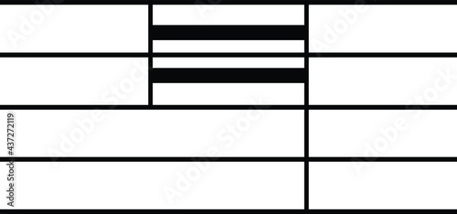 Black music octuple whole note on staff lines