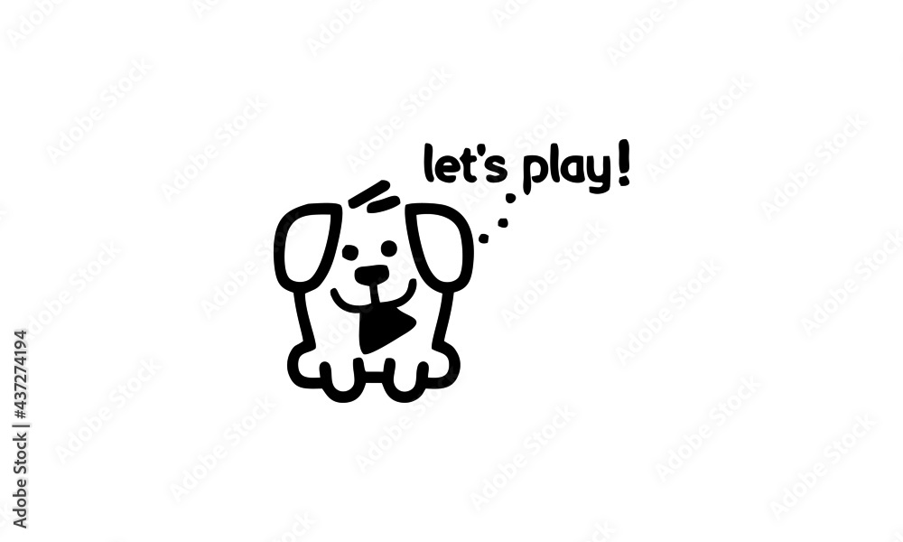 Fototapeta premium dog line art 29