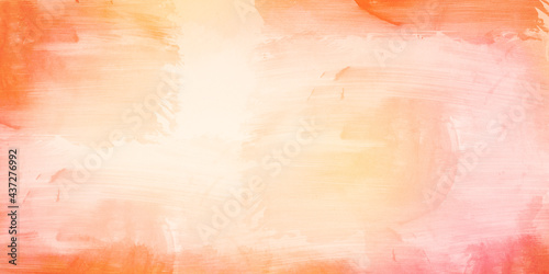 Abstract Minimal watercolor paint background by teal color orange and earth color with Trendy texture for background, banner texture wall for grunge background. 