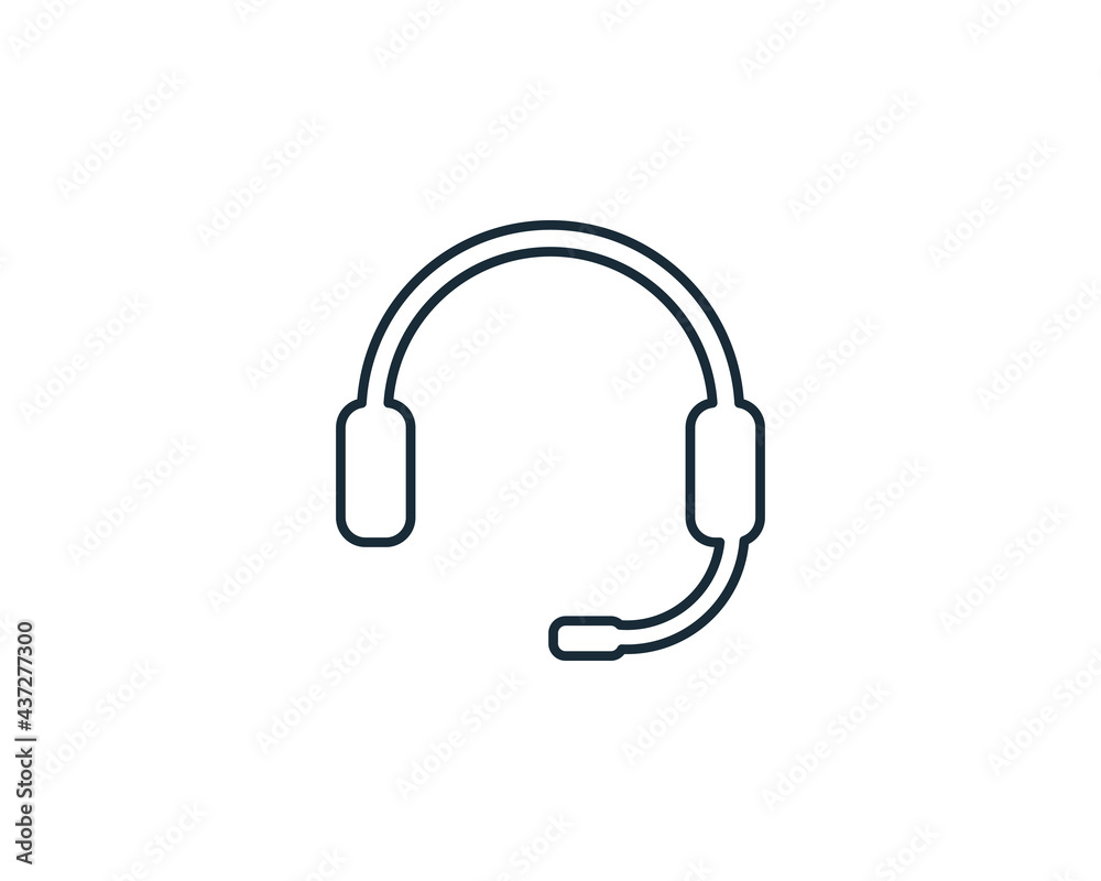 Earphone, Headset, Headphone Icon Design Template Elements Earphone, Headset, Headphone Icon Design Template Elements