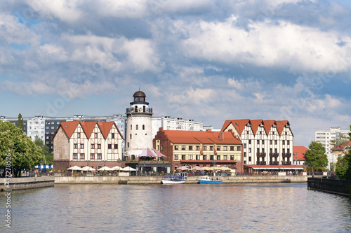 Buildings of Fishing Village in Kaliningrad,
