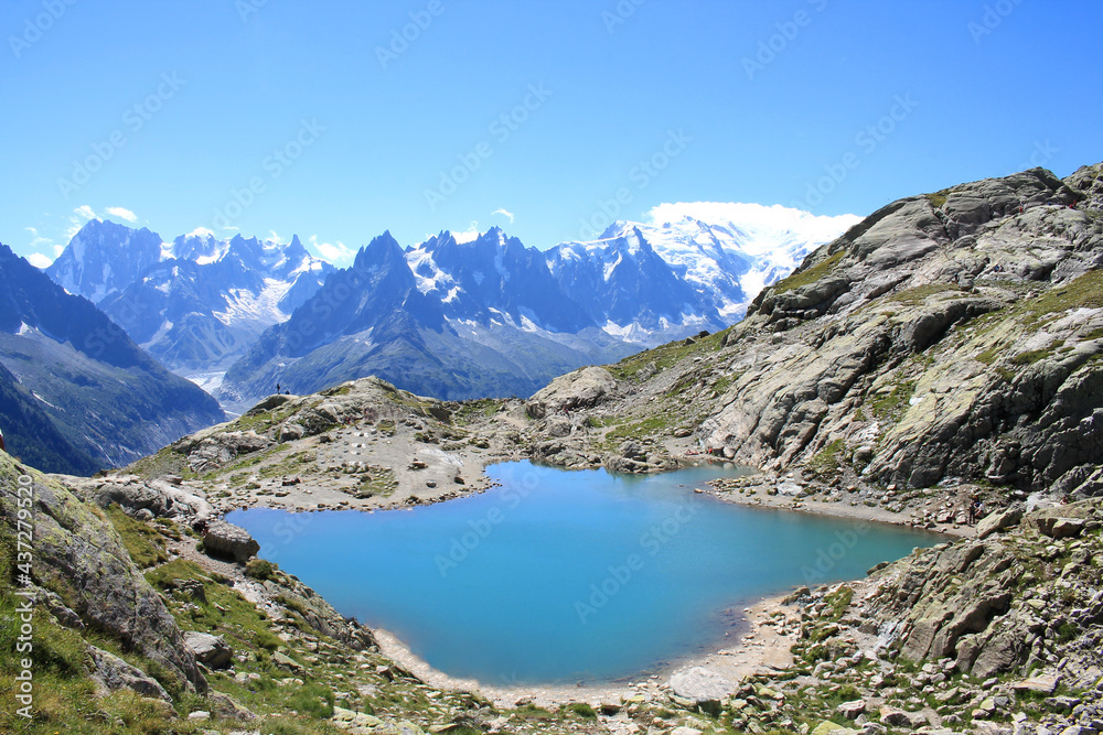 Chamonix Mont Blanc in the french Alps, Haute Savoie
