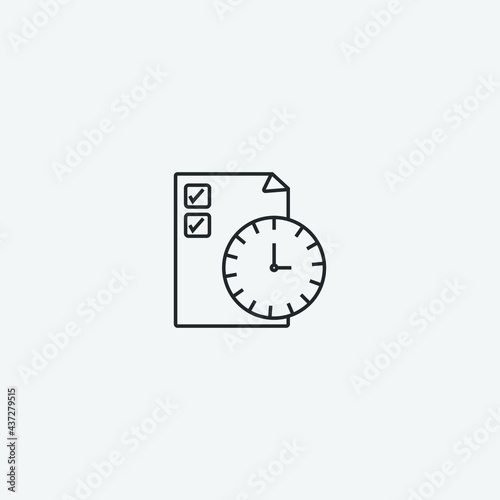 Project duration vector icon illustration sign