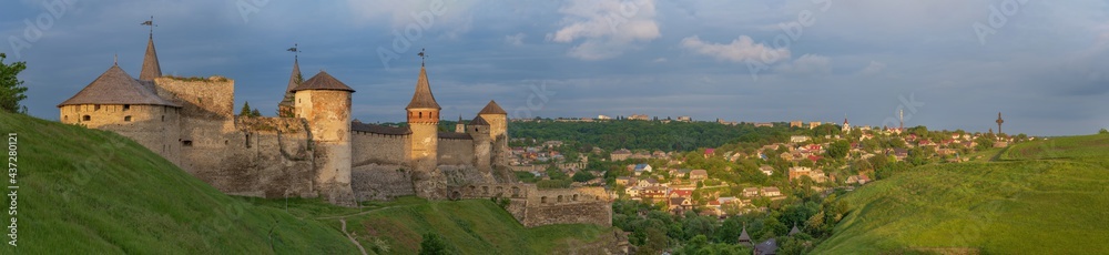 View on Kamianets Podilskyi castle, Ukraine