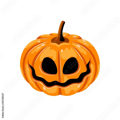 Halloween pumpkin on white background in vector EPS8