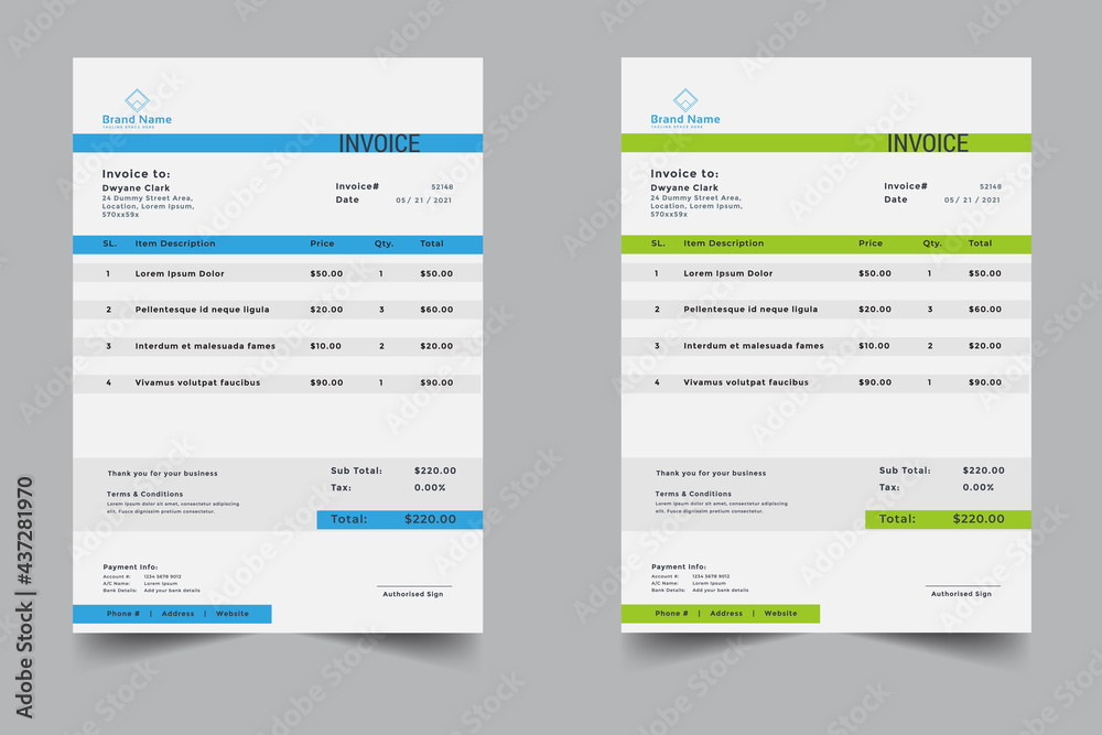 web site template invoice design free template vector clean invoice creative design