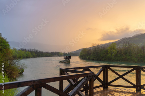 person on the bridge