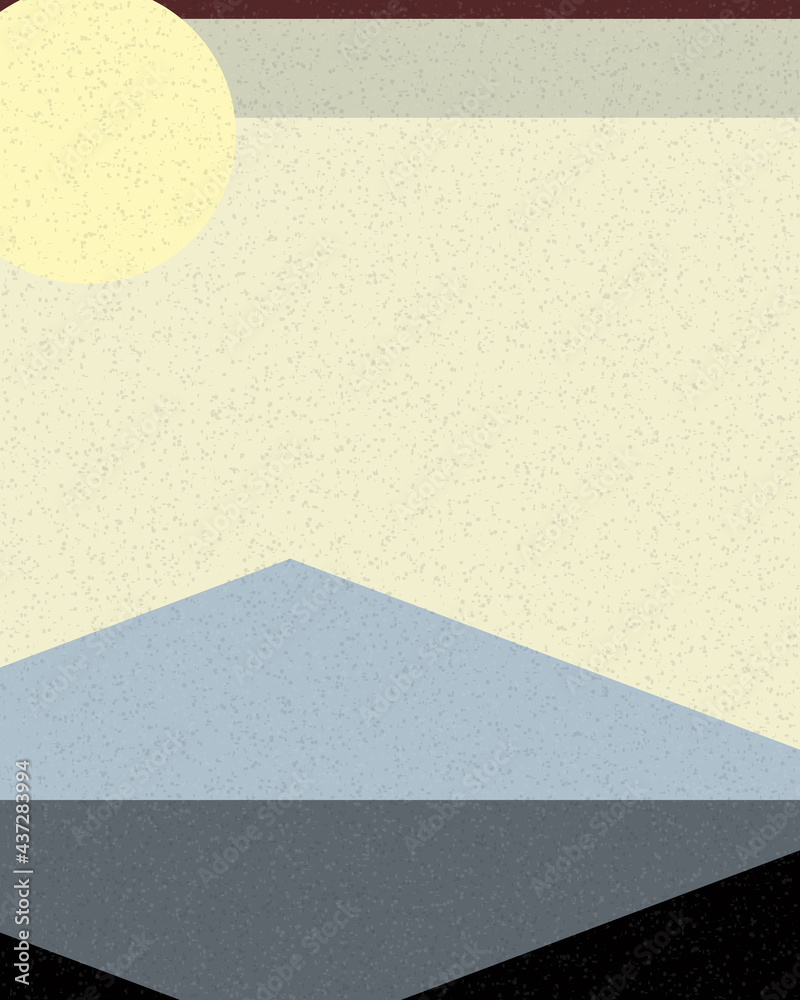 Geometric landscape generative art poster illustration Geometric landscape generative art poster illustration