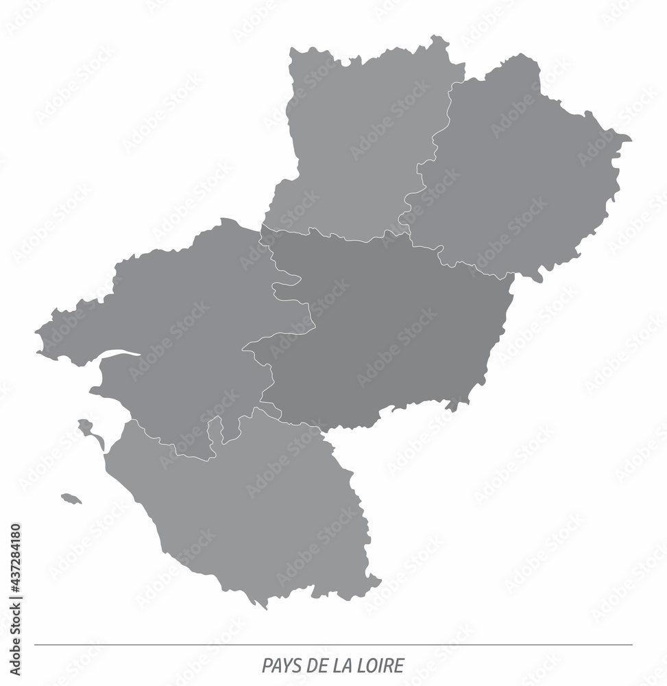 Pays de la Loire administrative map