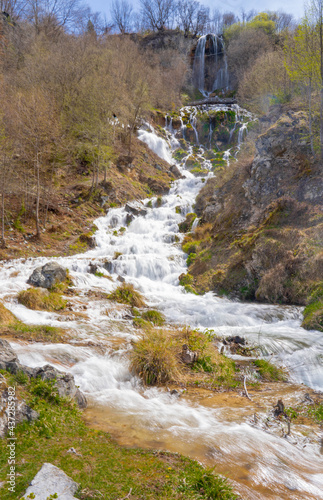 waterfall in the mountains