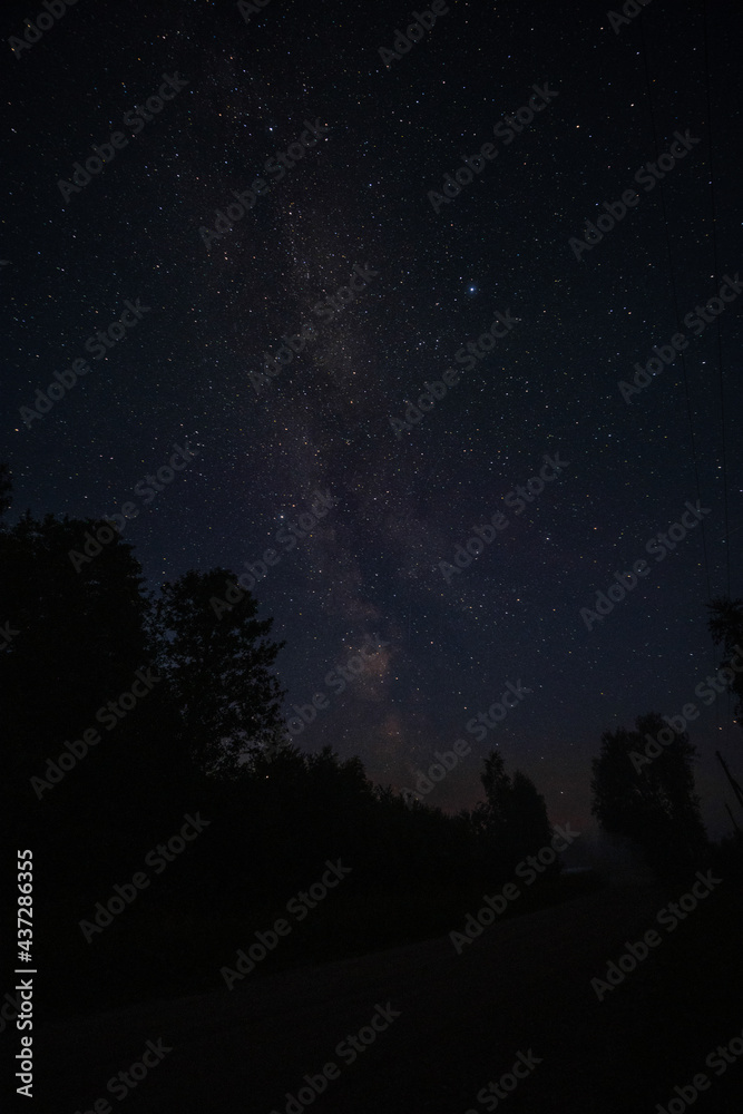 dark night sky with stars and Mily Way galaxy dark night sky with stars and Mily Way galaxy