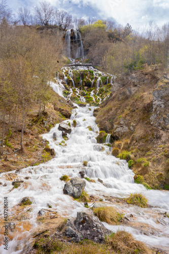 waterfall in the mountains