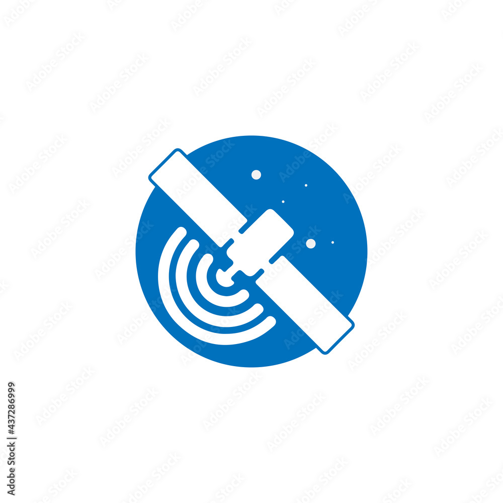 Satellite logo design for technology concept Satellite logo design for technology concept
