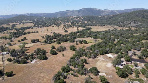 Aerial view of Julian land, historic gold mining town located in east of San Diego, Town famous for its apples and apple pie. California, USA photo