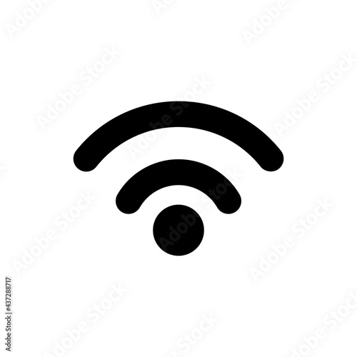 Wi-Fi icon on white isolated background, vector illustration