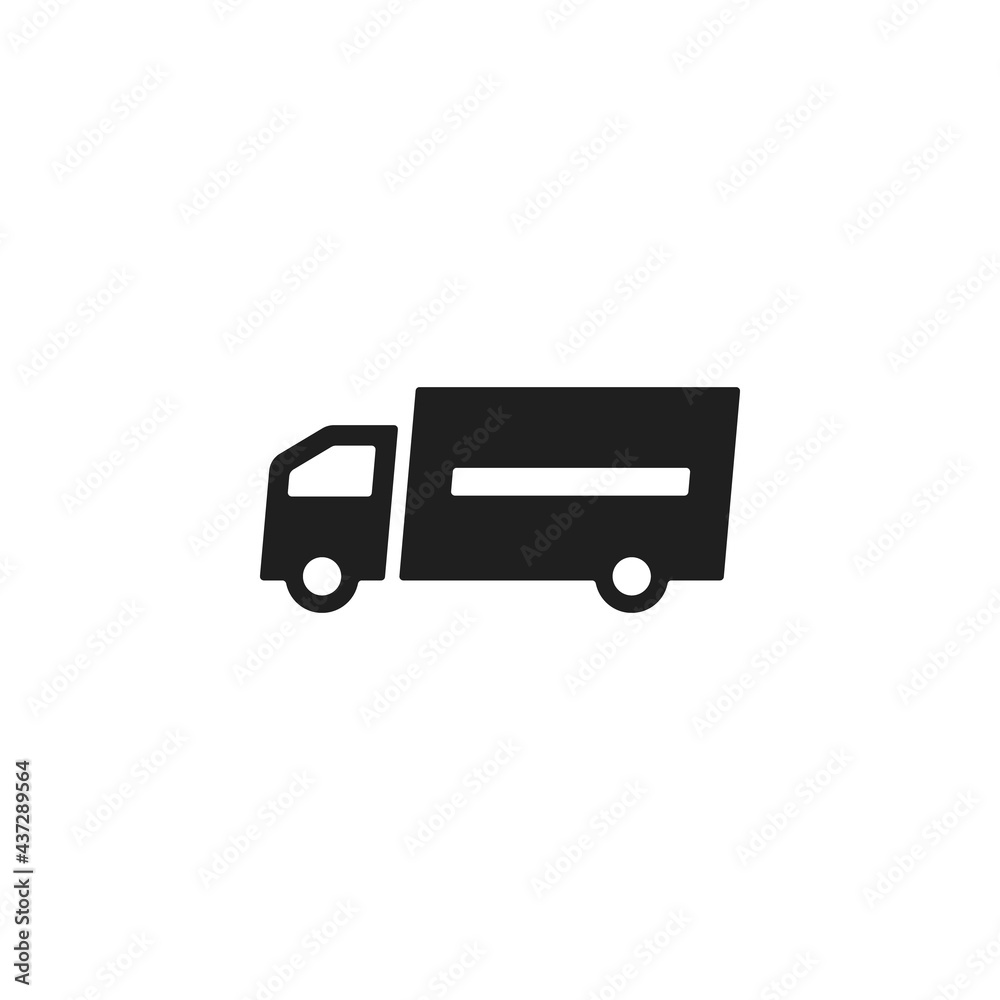 Truck icon vector design illustration. delivery service logo.