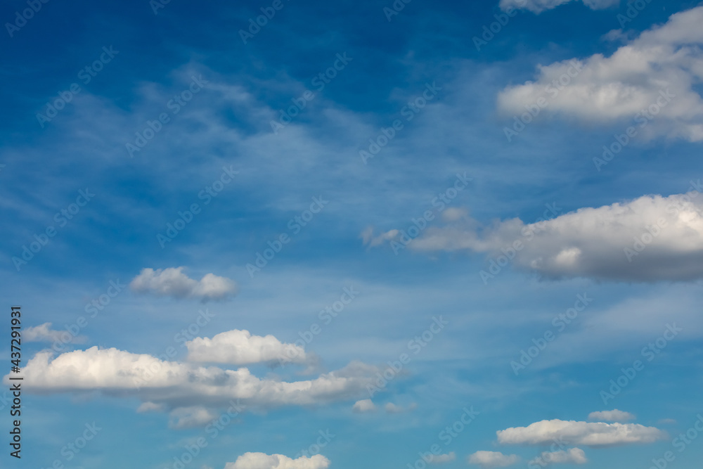 Sinn sky with small light white clouds. Clear sunny weather. Bright day Sinn sky with small light white clouds. Clear sunny weather. Bright day