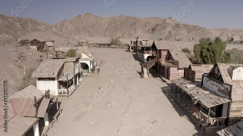 Wild west Town Aerial view
Drone footage over Western town with desert mountains in the background, Eilat israel

