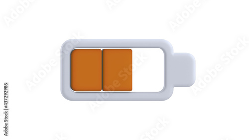 average battery charge icon on white background