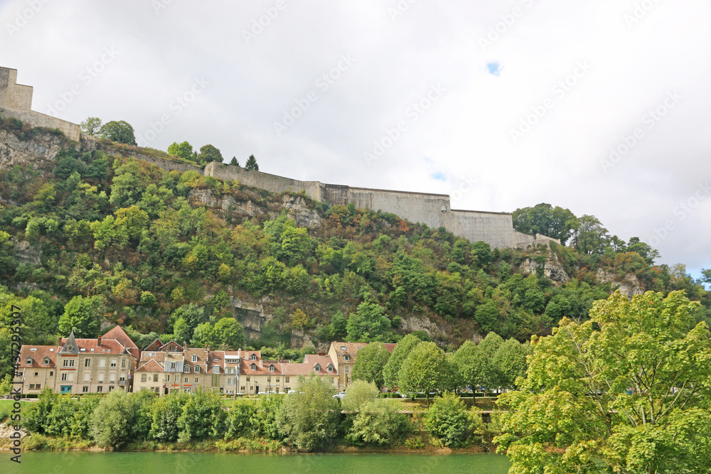 Besancon Citadel from the River Doubs	