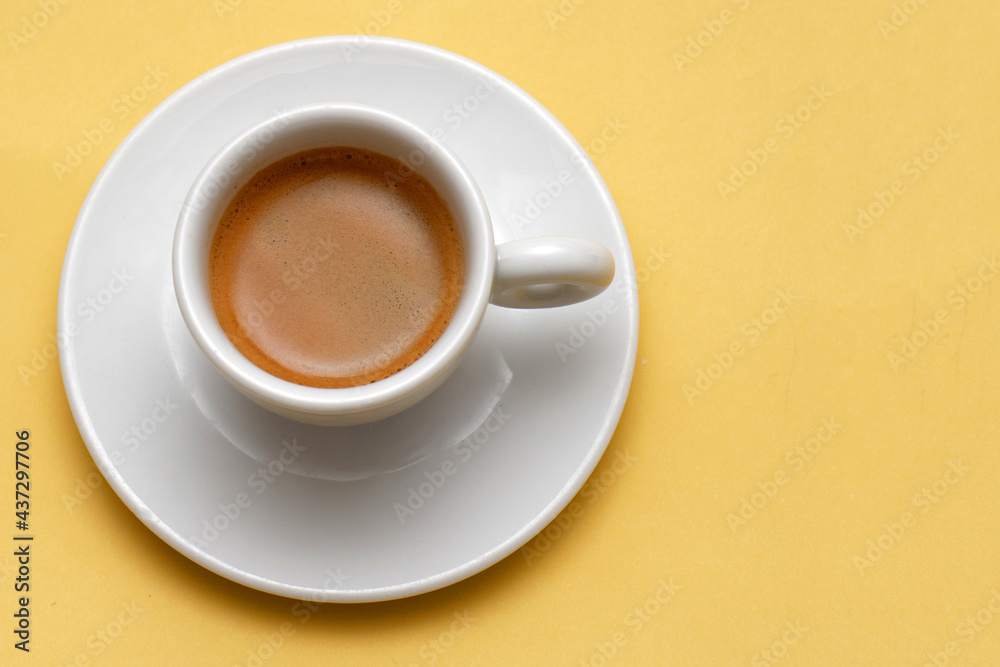 Italian espresso in small cup