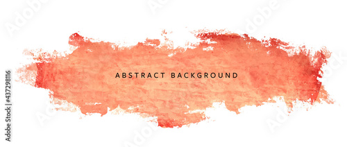 Abstract vector grunge background on white background, isolated object with orange accent, painted wall with brush stroke, splash, dirty texture