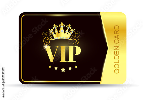 Golden VIP card