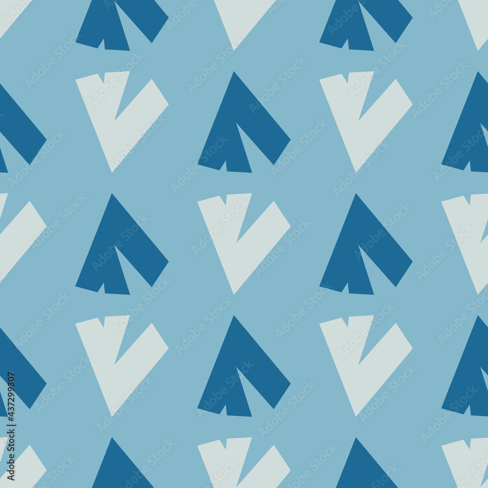 Monochrome seamless pattern with geometric ornament. Monochrome seamless pattern with geometric ornament.