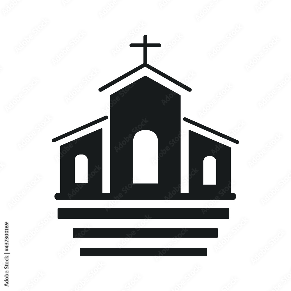 church building icon. church building symbol vektor elements for infographic web.