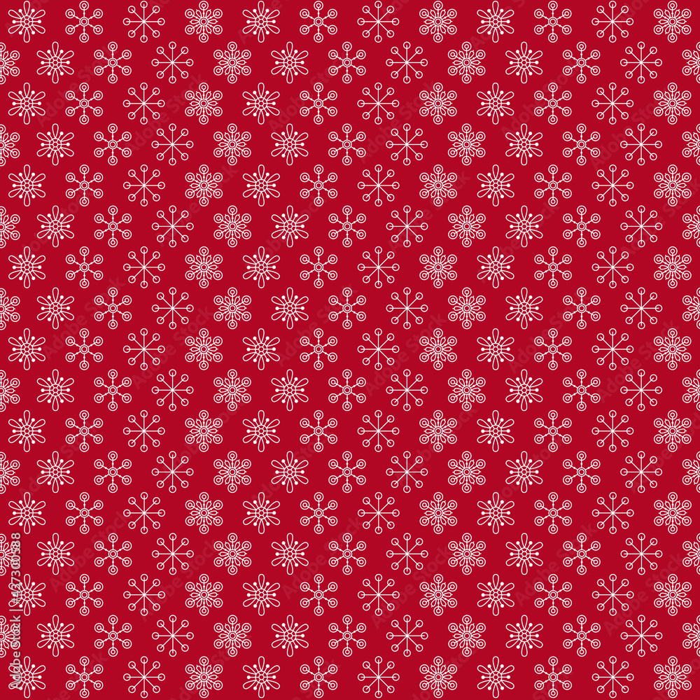 Christmas seamless pattern with snowflake