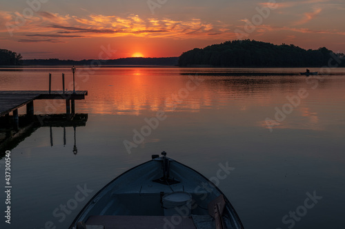 sunset on the lake
