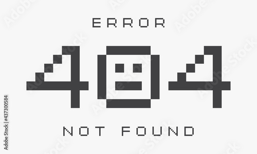 error 404 not found text design vector.