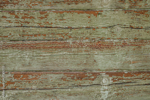 abstract background of an old shabby painted light green wooden surface close up