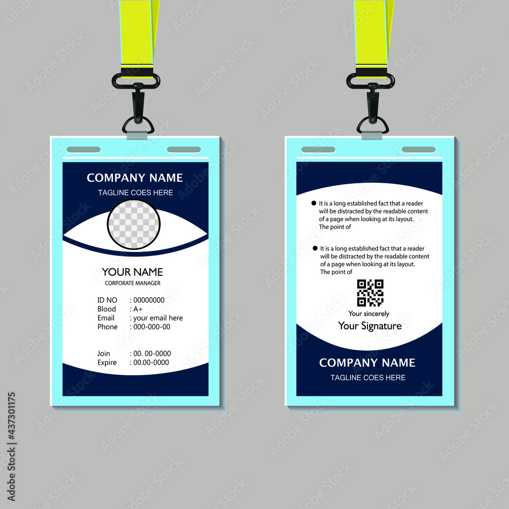 Obraz premium Id Card Design Template Design 