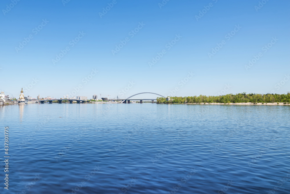 Dnieper river in the city of Kiev.