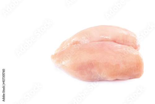 chicken fillet isolated on white background.