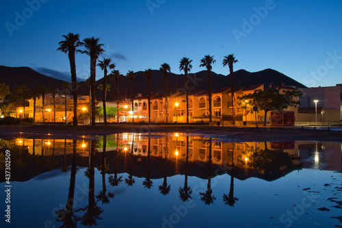 Night views of San Jose beach in Almeria, Spain