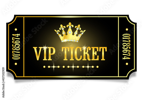 Golden VIP ticket. Admit one ticket