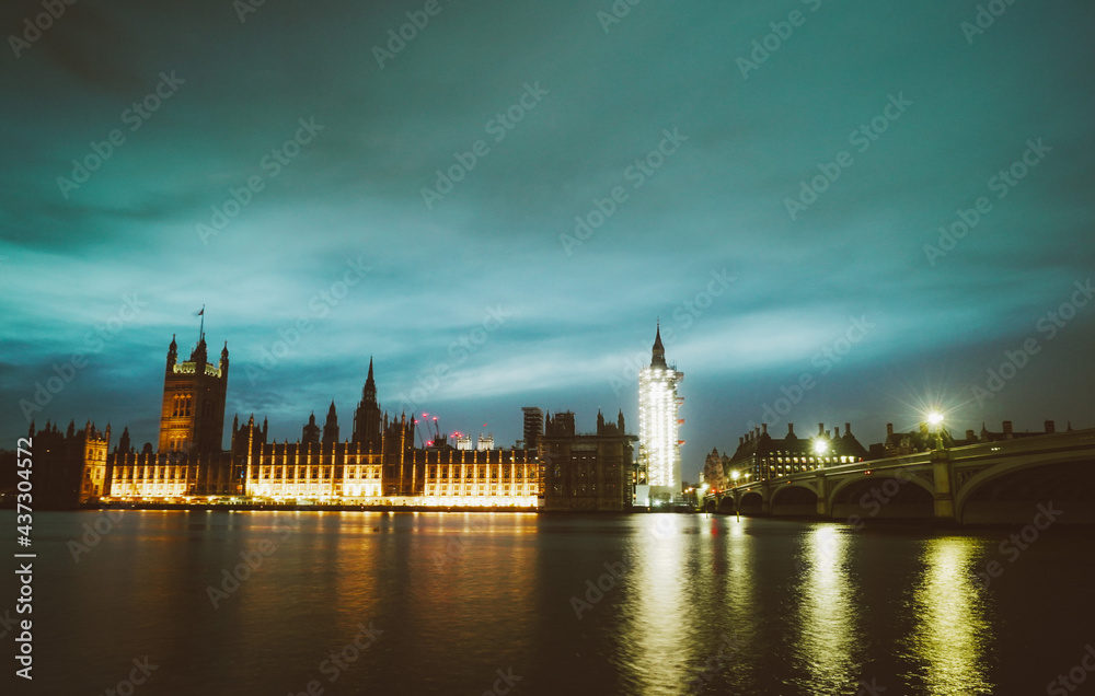 Big ben and westminster from london United Kingdom at night