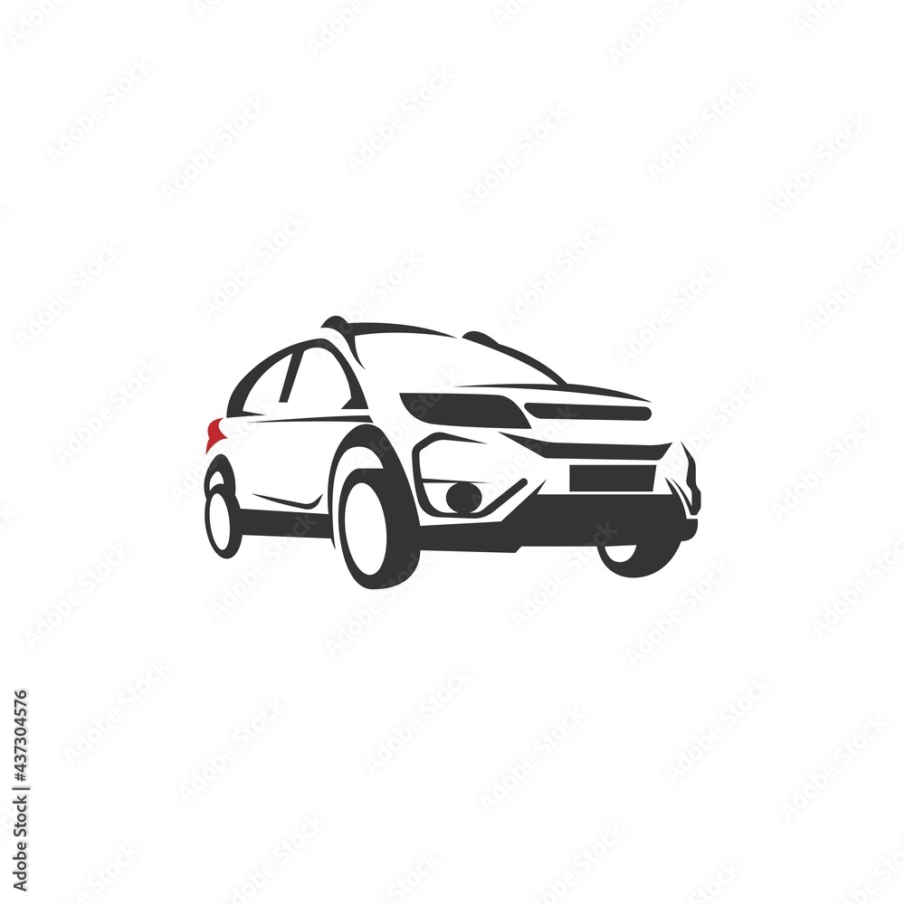 Car icon logo design concept illustration