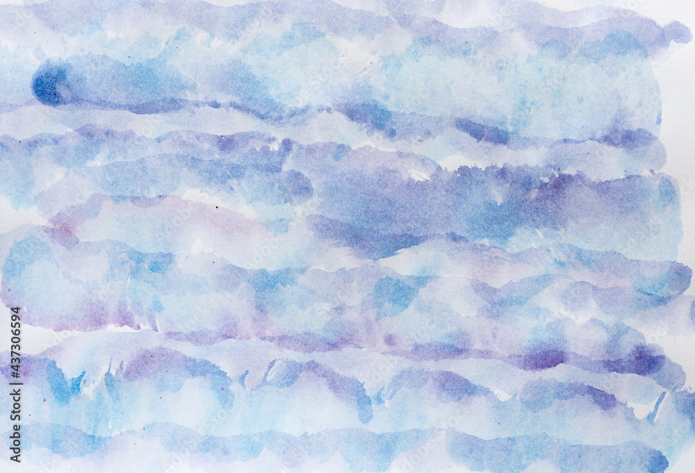 Obraz premium random, abstract watercolor background in layered purple and blue pigments