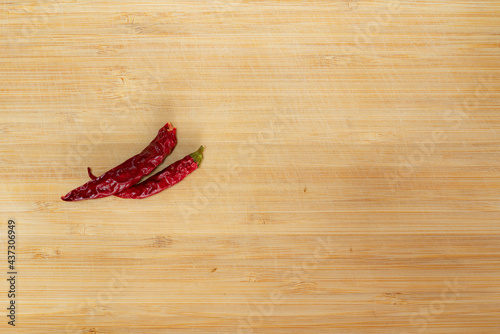 red chilis on the cutting board