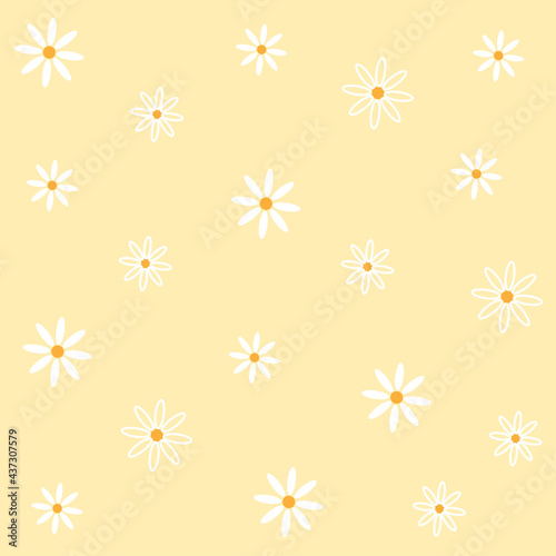 daisies. seamless pattern. floral background
