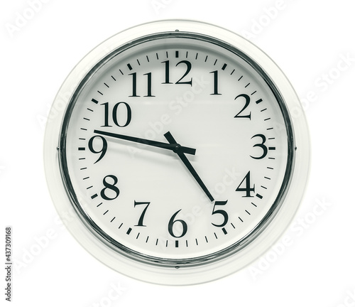 provence style classic quartz wall-type clock, on white