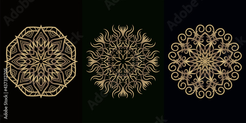 Collection of Mandala ornament or flower