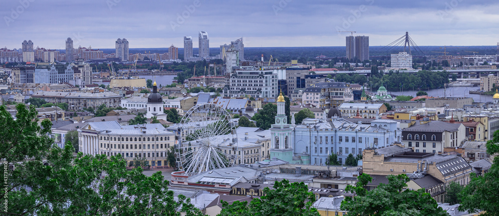 panorama in Kiev on the hem