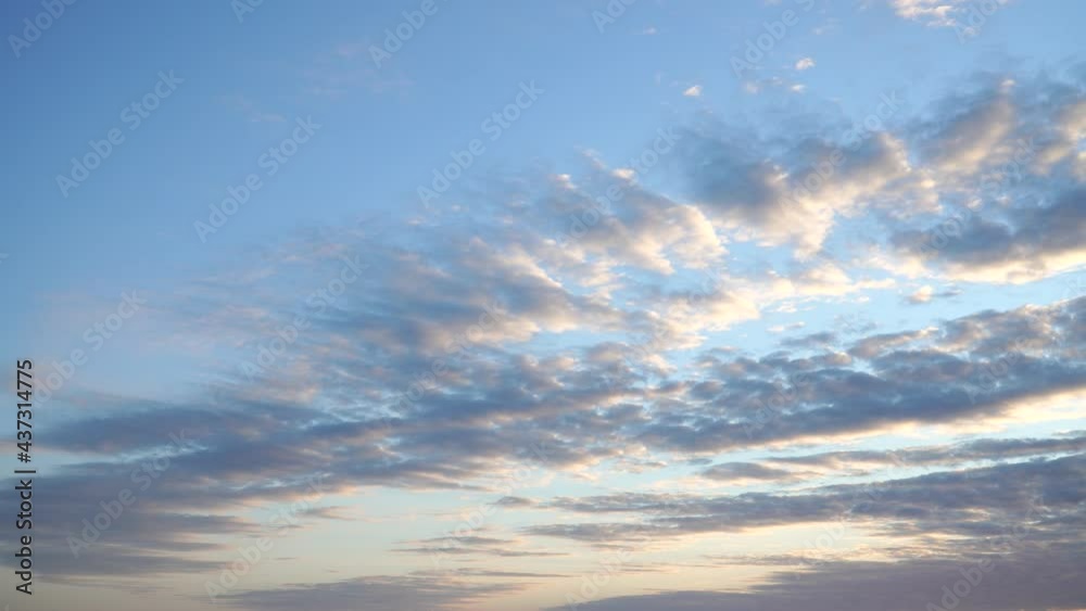 Beautiful a little bit cloudy morning blue sky panorama in sunrise time. The beauty of clouds floating in a picturesque view. Romantic landscape with sunshine light in heaven. Beautiful a little bit cloudy morning blue sky panorama in sunrise time. The beauty of clouds floating in a picturesque view. Romantic landscape with sunshine light in heaven.