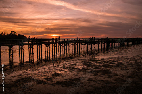 sunset on the beach